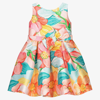 ABEL & LULA GIRLS PINK & ORANGE FLORAL DRESS