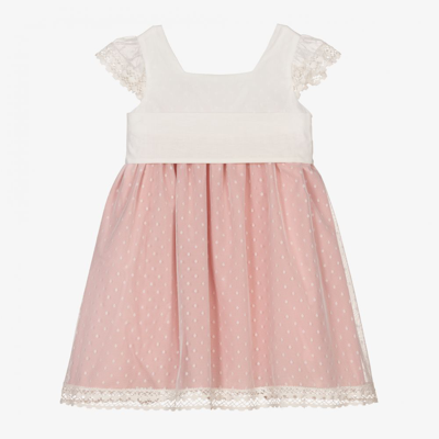 Paz Rodriguez Babies' Girls Pink & Ivory Dress