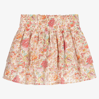 Tartine Et Chocolat Babies'  Girls Pink Floral Liberty Skirt