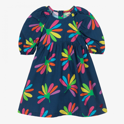 Agatha Ruiz De La Prada Babies'  Girls Blue Cotton Dress