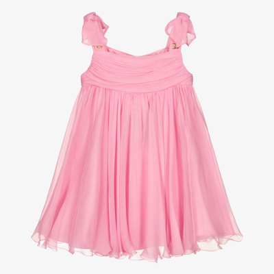 Dolce & Gabbana Babies' Girls Pink Silk Dress