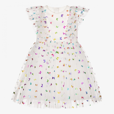 Childrensalon Occasions Kids' Girls White Tulle Butterfly Dress