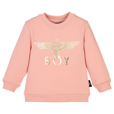 Boy London Babies'  Girls Pink & Gold Eagle Sweatshirt