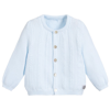 MINUTUS BLUE COTTON KNITTED BABY CARDIGAN