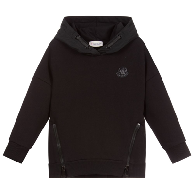 Moncler Kids' Girls Black Hooded Sweatshirt