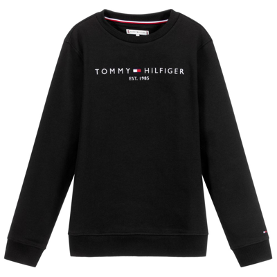 Tommy Hilfiger Boys Teen Black Logo Sweatshirt