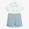 ANCAR BOYS GREEN & WHITE COTTON BUSTER SUIT