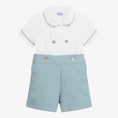 Ancar Babies' Boys Green & White Cotton Buster Suit