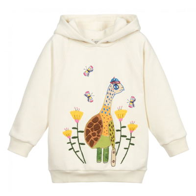 Gucci Kids' Girls Ivory Cotton Hoodie