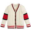 GUCCI IVORY CABLE KNIT CARDIGAN