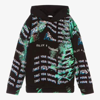 Dolce & Gabbana Teen Boys Black Dreams Hoodie