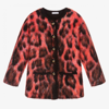 DOLCE & GABBANA GIRLS RED MOHAIR WOOL CARDIGAN