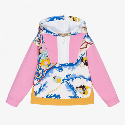 Emilio Pucci Kids' Girls Pink Ranuncoli Sweatshirt