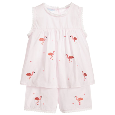 Mini Lunn Kids' Girls Flamingo Short Pyjamas