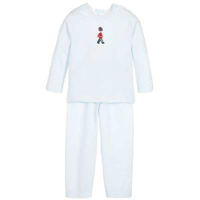 Mini-la-mode Babies' Boys Blue Pima Cotton Pyjamas