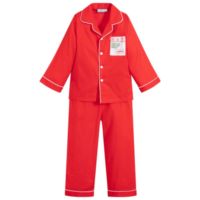 Mini Lunn Kids' Boys Red Festive Pyjamas
