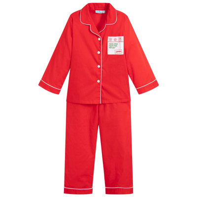 Mini Lunn Kids' Girls Red Festive Pyjamas