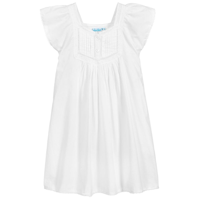 Mini Lunn Kids' Girls White Cotton Nightdress