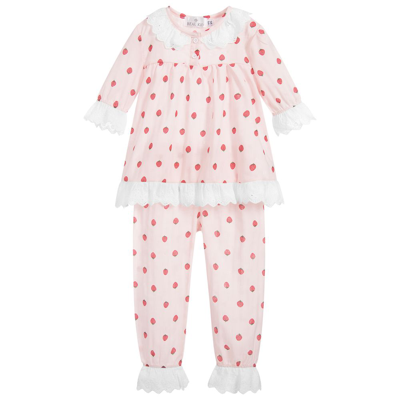 Beau Kid Girls Pink Strawberry Pyjamas