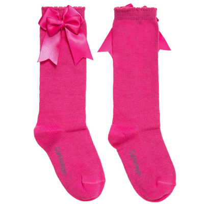 Carlomagno Kids' Girls Pink Cotton Socks