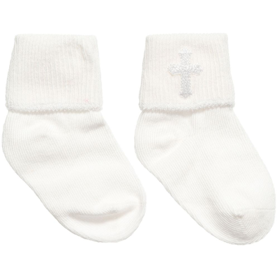 Country Baby White Christening Socks