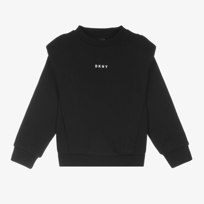 DKNY GIRLS BLACK LOGO SWEATSHIRT 