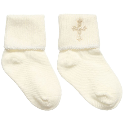 Country Baby Ivory Christening Socks