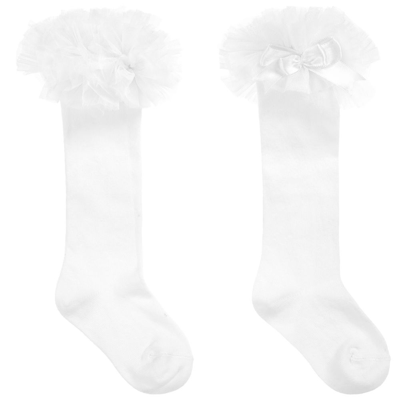 Beau Kid Girls White Cotton Frill Socks