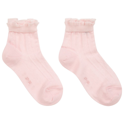 Falke Kids' Girls Pink Cotton Net Socks