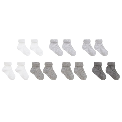 Story Loris Grey Knitted Baby Socks (7 Pack)