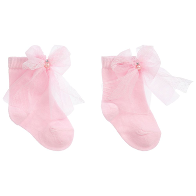 Beau Kid Baby Girls Pink Cotton Socks