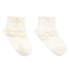 COUNTRY IVORY COTTON CHRISTENING BABY SOCKS