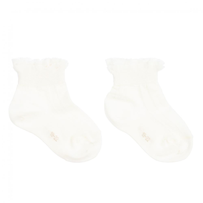 Falke Kids' Girls Ivory Cotton Socks