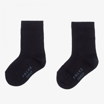 Falke Navy Blue Cotton Ankle Socks