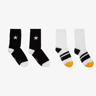 Molo Babies' Boys Black & White Socks (2 Pack)