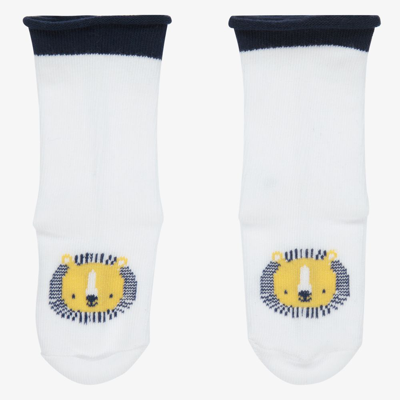 Carr Ment Beau Baby Boys White Cotton Socks