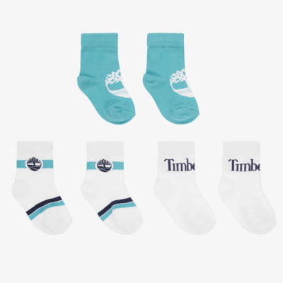 Timberland Babies' Boys Blue Socks (3 Pack) In Green