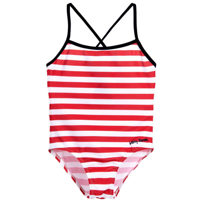Mitty James Babies' Girls Red & White Swimsuit