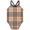 BURBERRY BEIGE VINTAGE CHECK SWIMSUIT