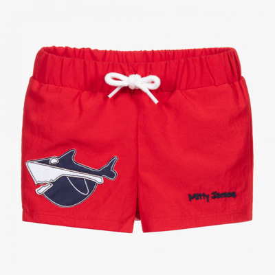 Mitty James Babies' Boys Red Shark Swim Shorts