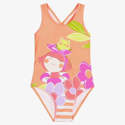 Mayoral Babies' Girls Coral Orange Swimsuit