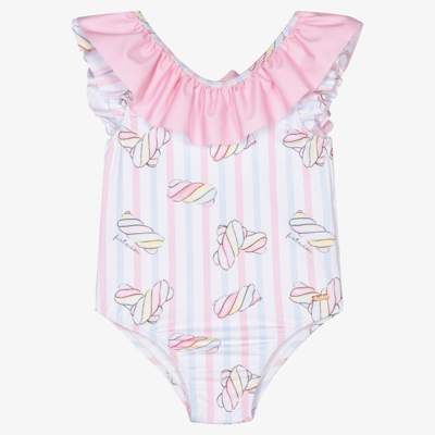 Patachou Babies' Girls Pink Marshmallow Swimsuit