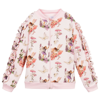 FLOWER FAIRIES BY CHILDRENSALON FLOWER FAIRIES BY CHILDRENSALON GIRLS PINK COTTON ZIP-UP TOP