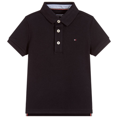 Tommy Hilfiger Kids' Boys Organic Cotton Polo Shirt In Blue
