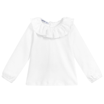 Babidu Kids' Girls White Cotton Jersey Top