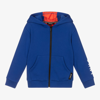 DKNY TEEN BLUE & ORANGE ZIP-UP TOP