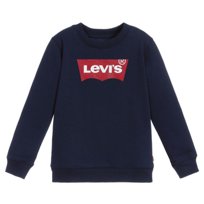 Levi's Boys Navy Blue Cotton Sweatshirt