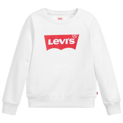Levi's Kids' Girls White Logo Sweatshirt