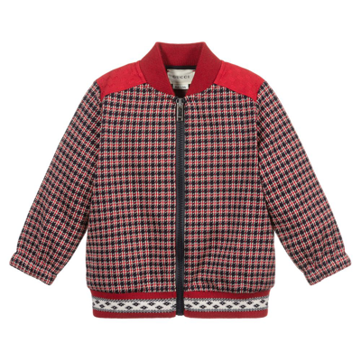 Gucci Babies' Boys Blue & Red Zip-up Top