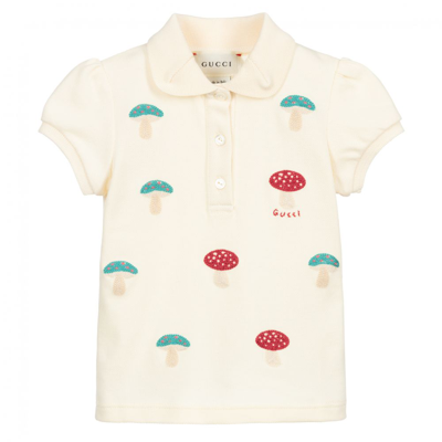 Gucci Baby Girls Ivory Polo Shirt